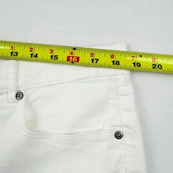 Loft Womens White Stretch High Rise The Skinny Ankle Denim Jeans Size 34/18 NWOT - Picture 8 of 11